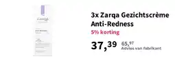 Plein.nl 3x Zarqa Gezichtscrème Anti-Redness aanbieding