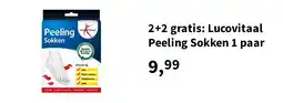 Plein.nl 2+2 gratis: Lucovitaal Peeling Sokken 1 paar aanbieding