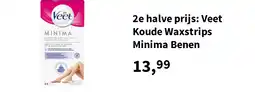 Plein.nl 2e halve prijs: Veet Koude Waxstrips Minima Benen aanbieding
