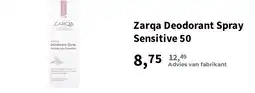 Plein.nl Zarqa Deodorant Spray Sensitive 50 aanbieding
