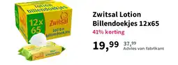 Plein.nl Zwitsal Lotion Billendoekjes 12x65 aanbieding