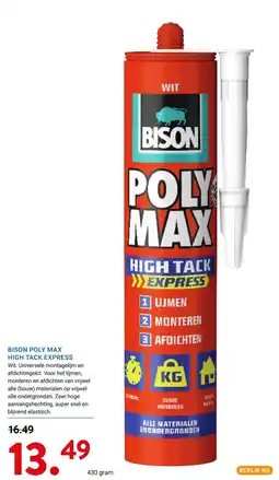 Kluswijs Bison poly max high tack express aanbieding