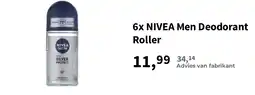 Plein.nl 6x NIVEA Men Deodorant Roller aanbieding