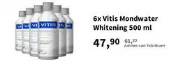 Plein.nl 6x Vitis Mondwater Whitening 500 ml aanbieding