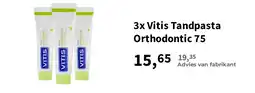 Plein.nl 3x Vitis Tandpasta Orthodontic 75 aanbieding