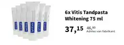 Plein.nl 6x Vitis Tandpasta Whitening 75 ml aanbieding