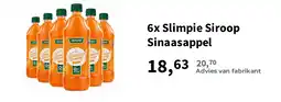 Plein.nl 6x Slimpie Siroop Sinaasappel aanbieding