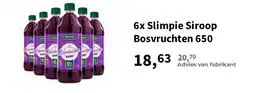 Plein.nl 6x Slimpie Siroop Bosvruchten 650 aanbieding