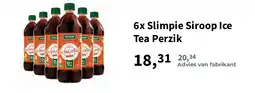 Plein.nl 6x Slimpie Siroop Ice Tea Perzik aanbieding