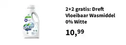 Plein.nl 2+2 gratis: Dreft Vloeibaar Wasmiddel 0% Witte aanbieding