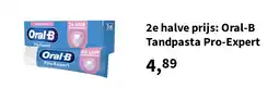 Plein.nl 2e halve prijs: Oral-B Tandpasta Pro-Expert aanbieding