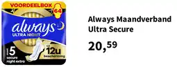 Plein.nl Always Maandverband Ultra Secure aanbieding
