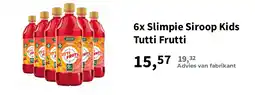 Plein.nl 6x Slimpie Siroop Kids Tutti Frutti aanbieding