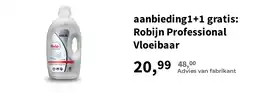 Plein.nl aanbieding1+1 gratis: Robijn Professional Vloeibaar aanbieding