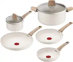 Bol.com Tefal Cera Bright ON - Keramische Pannenset - 5-delig - Beige - PFAS-vrij - Geschikt voor Inductie aanbieding