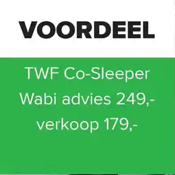 Baby-Dump TWF Co-Sleeper Wabi aanbieding