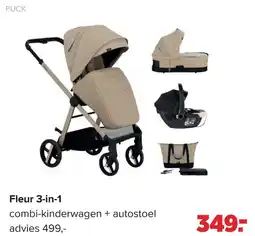 Baby-Dump Fleur 3-in-1 combi-kinderwagen + autostoel aanbieding