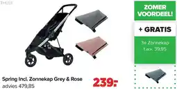 Baby-Dump Spring Incl. Zonnekap Grey & Rose aanbieding