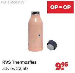 Baby-Dump Petit Monkey RVS Thermosfles aanbieding