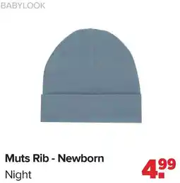 Baby-Dump Babylook Muts Rib - Newborn aanbieding