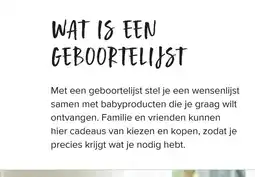 Baby-Dump Wat is een geboortelijst aanbieding