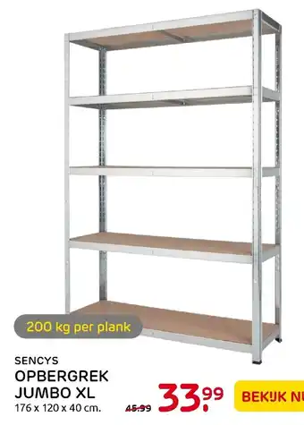 Praxis Sencys Opbergrek Jumbo XL 176x120x40 cm aanbieding