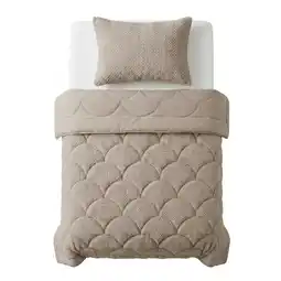 Action Lazy all-in-one dekbed Teddy fur - taupe aanbieding