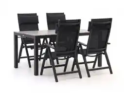 Kees Smit + 15% kassakorting | Bellagio Avenza/Fidenza 160cm dining tuinset 5-delig verstelbaar aanbieding