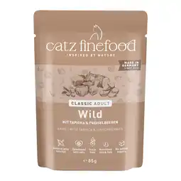 Zooplus catz finefood Puur Maaltijdzakjes 8 x 85 g Kattenvoer - Wild aanbieding