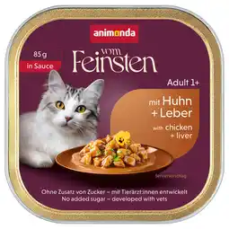 Zooplus 32x85g animonda vom Feinsten Adult Kip & Lever in Saus natvoer voor katten aanbieding