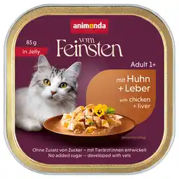 Zooplus 32x85g animonda vom Feinsten Adult Kip & Lever in Gelei natvoer voor katten aanbieding