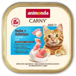 Zooplus Voordeelpakket: 64x85g animonda Carny Adult Kip & Kabeljauw nat kattenvoer aanbieding