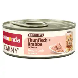 Zooplus 12x60g Animonda Carny Adult in Saus Tonijn & Krab Kattenvoer nat aanbieding