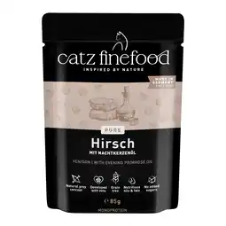 Zooplus catz finefood Pure Pouch 8 x 85 g - No.121 Hert (8 x 85 g) aanbieding