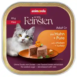 Zooplus 32x85g animonda vom Feinsten Adult Kip & Kalkoen Paté nat kattenvoer aanbieding