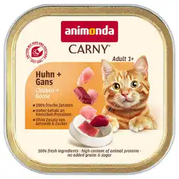 Zooplus 32x85g animonda Carny Adult Kip & Gans nat kattenvoer aanbieding