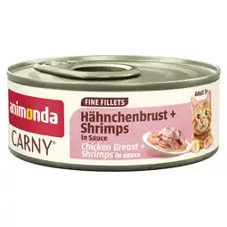 Zooplus 12x60g Animonda Carny Adult in Saus Kipfilet & Garnalen nat kattenvoer aanbieding