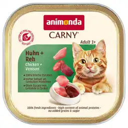Zooplus 32x85g animonda Carny Adult Kip & Hert kattenvoer nat aanbieding