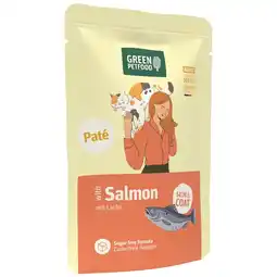 Zooplus 8x85g zalm Green Petfood Paté natvoer voor katten aanbieding