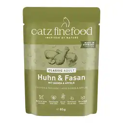 Zooplus catz finefood Puur Maaltijdzakjes 8 x 85 g Kattenvoer - Kip & fazant aanbieding