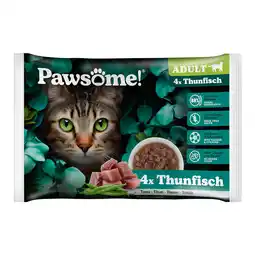 Zooplus Pawsome Adult Cat 4 x 85 g - Tonijn aanbieding