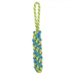 Zooplus Flamingo hondenspeeltje Tofla touwtrekker met lus maat S 38x5x5cm hondenspeeltje aanbieding