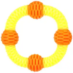 Zooplus Flamingo hondenspeeltje Lipa ring met ballen Ø19x4.9cm hondenspeeltje aanbieding