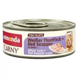 Zooplus 12x60g Animonda Carny Adult in Gelei Witte Tonijn & Red Snapper nat kattenvoer aanbieding