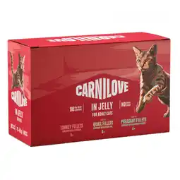 Zooplus 12x85g Mixpakket in Gelei (3 soorten) Carnilove Cat Pouch aanbieding