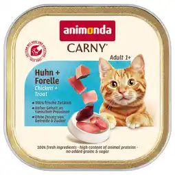Zooplus 32x85g animonda Carny Adult Kip & Forel nat kattenvoer aanbieding