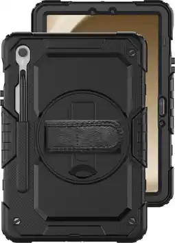 Coolblue Just in Case Samsung Galaxy Tab S9/S9 FE/S10 FE/S10 Lite Rotating Back Cover Zwart aanbieding