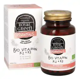 De Online Drogist Royal Green Vitamin K2 + D3 Bio Capsules 60VCP aanbieding