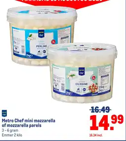 Makro Metro Chef mini mozzarella of mozzarella parels aanbieding