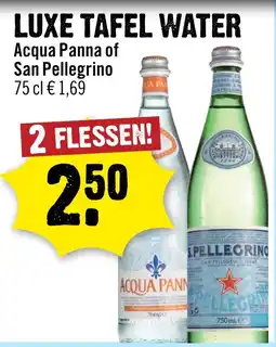 Dirck 3 Acqua Panna of San Pellegrino aanbieding